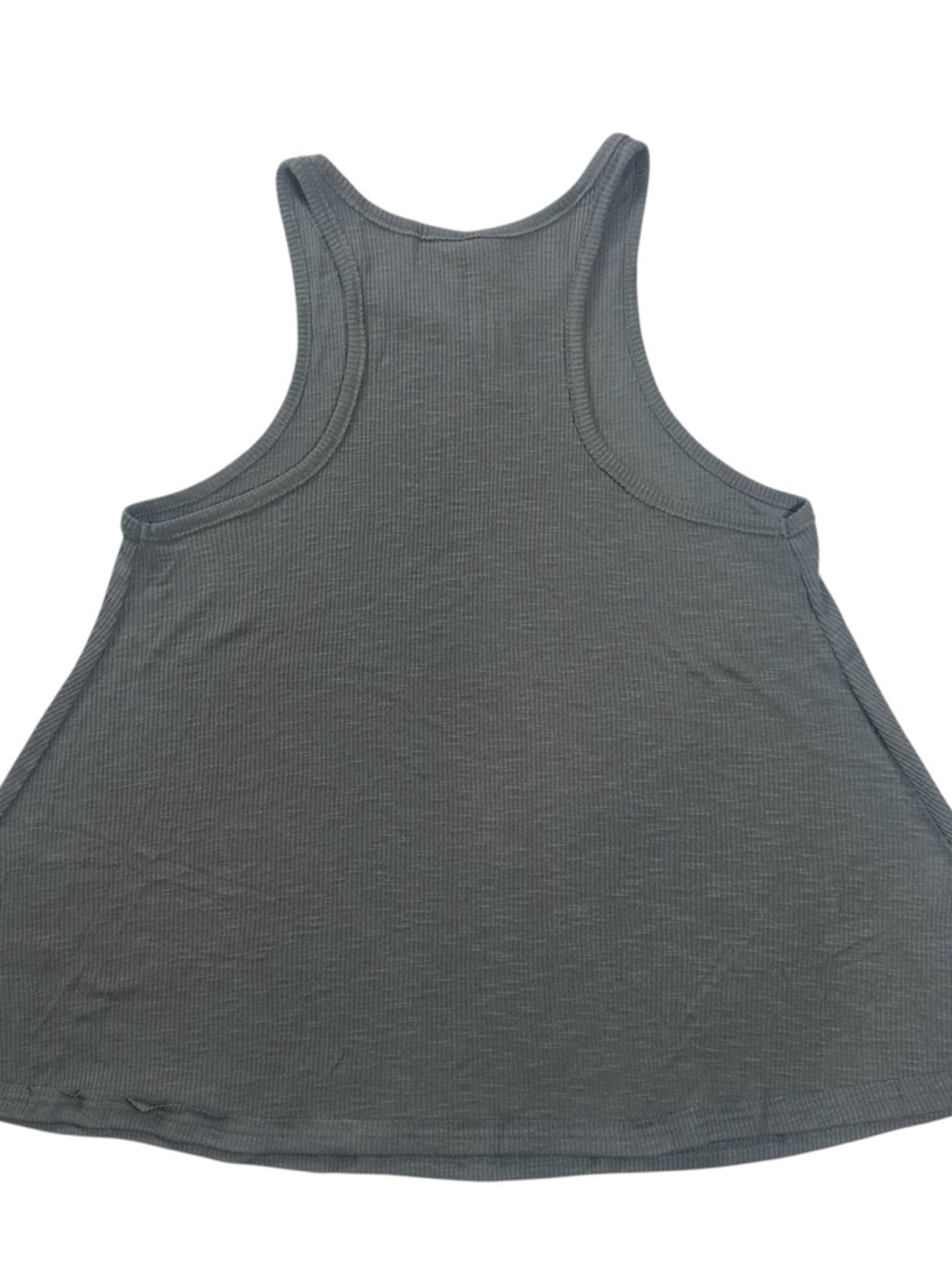 Free People Ribbed Swing Tank Gray Flowy Flare Stretch Casual Top Size XS - Picture 4 of 8
